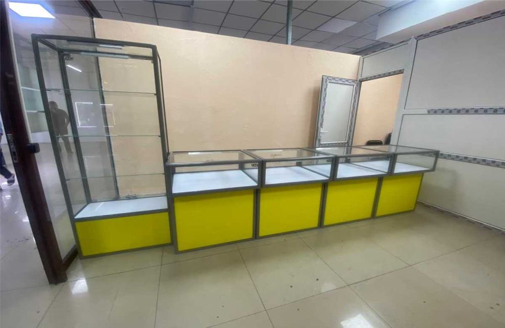 Прилавок витрина, стеклянная, metal oynaly vitrina va prilavkalar