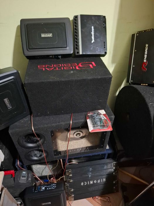 subwoofer auto activ amplificator statie 1000w focal jbl sony