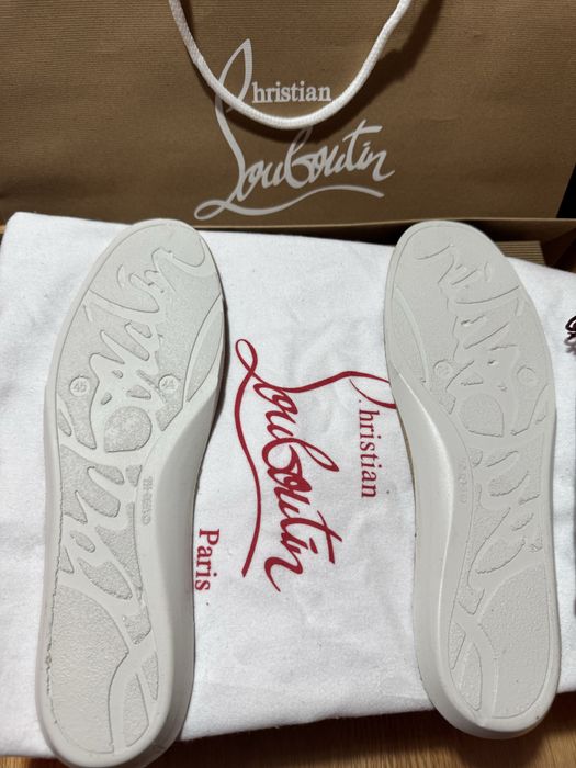 Christian Louboutin low navy blue