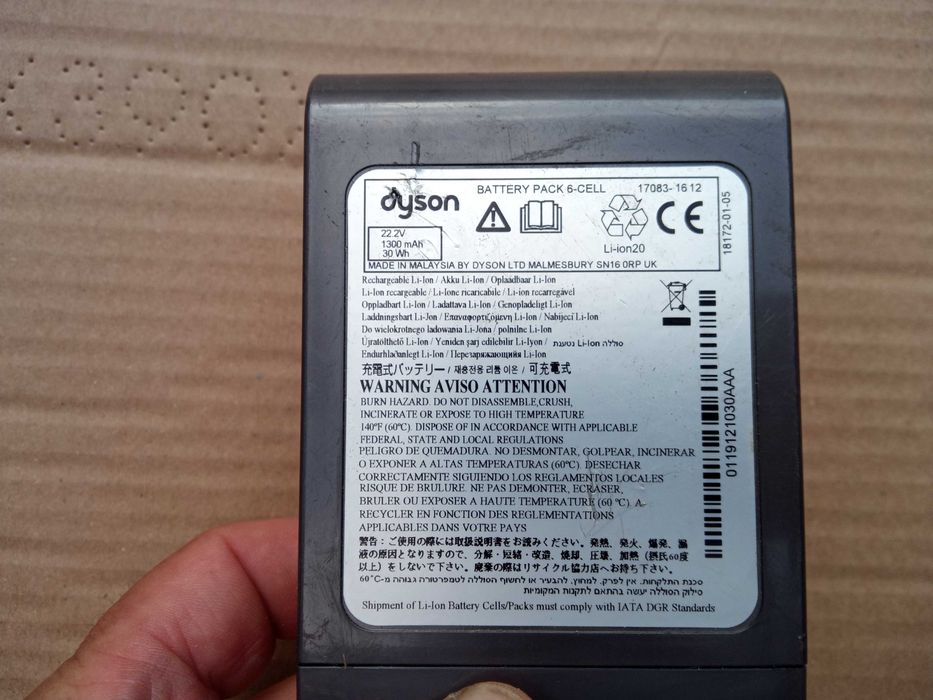 22.2V 2000mAh baterie pentru Dyson DC31 DC35