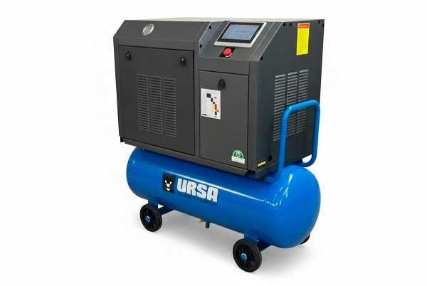Винтов компресор 7,5kW, бутилка 150L, дебит 1100L / 10BAR