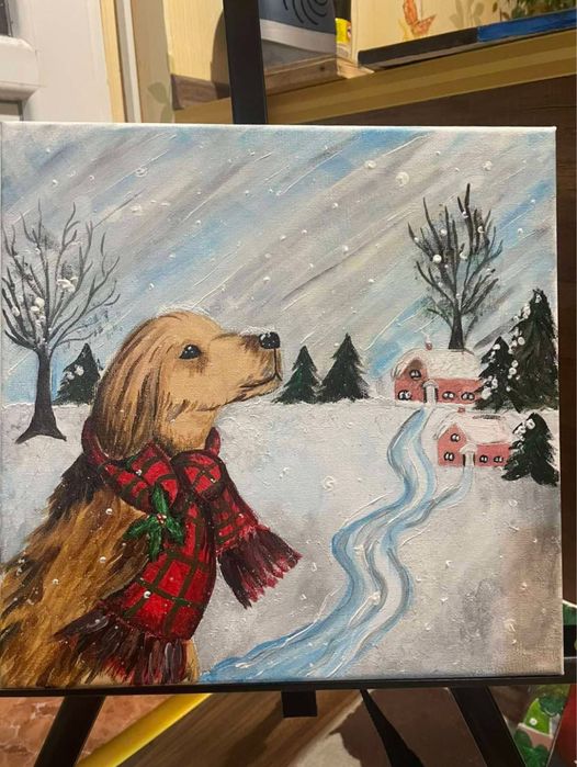 Ръчно рисувани картини с акрил по поръчка.