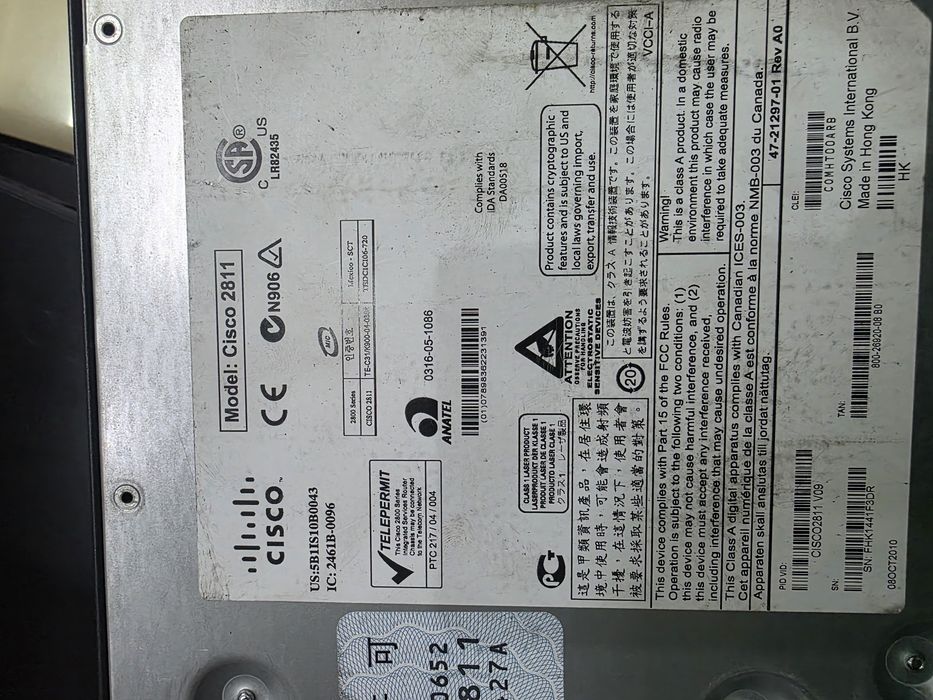 Маршрутизатор Cisco 2811 CISCO2811-HSEC/K9