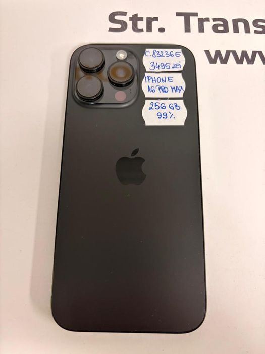 Telefon iPhone 16 Pro Max, 256GB, 5G, Black Titanium, bat.99% -T-