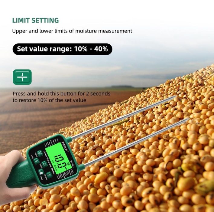 YY1011 - Raqamli don gigrometri, 14 turdagi don namligi o'lchagichi