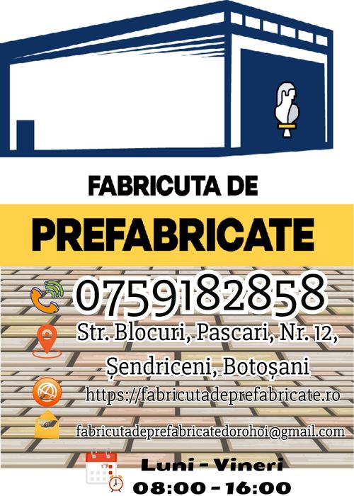 PREFABRICATE DIN BETON TURNAT:CoameCapacePavajBorduriPiatraDecorativa