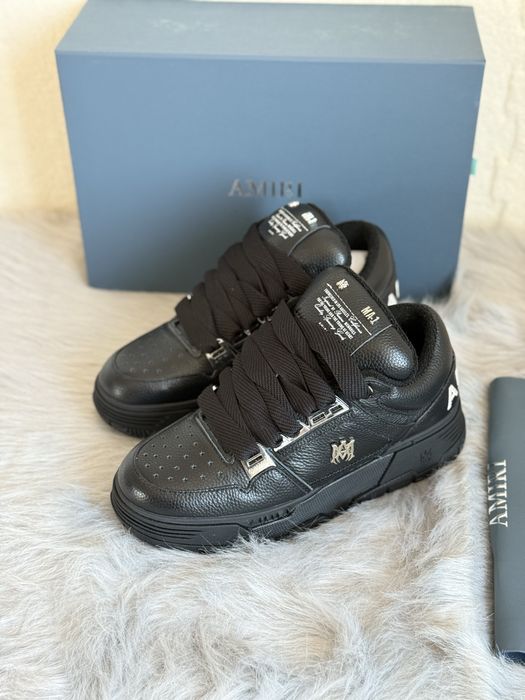 Amiri MA-1 2024 Full Black Leather Silver Full Box [Verificare Colet]