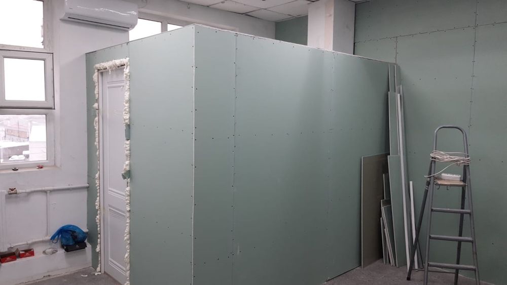 Гипсокартон работа, сайдинг, шпаклёвка и т.д