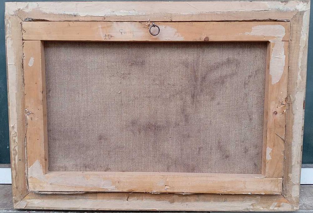 Tablou vechi - marginea padurii - semnat I. Tuculescu