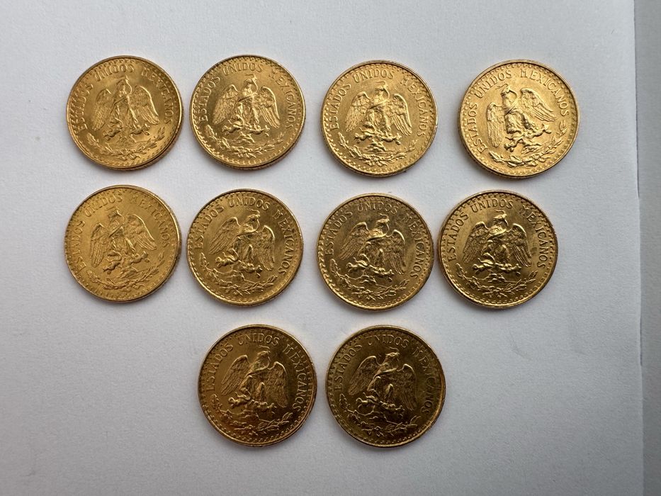 Златна Монета Мексико 2 Песо 1945г.