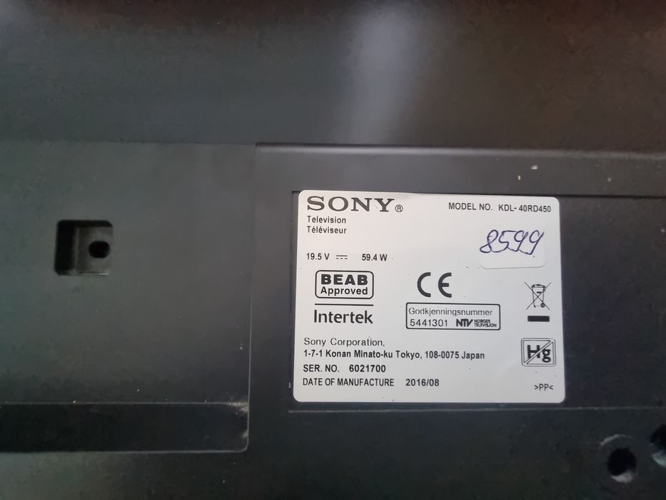 Телевизор sony kdl-40rd450