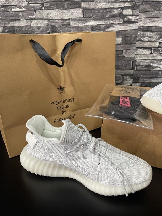 Yeezy stati white reflective