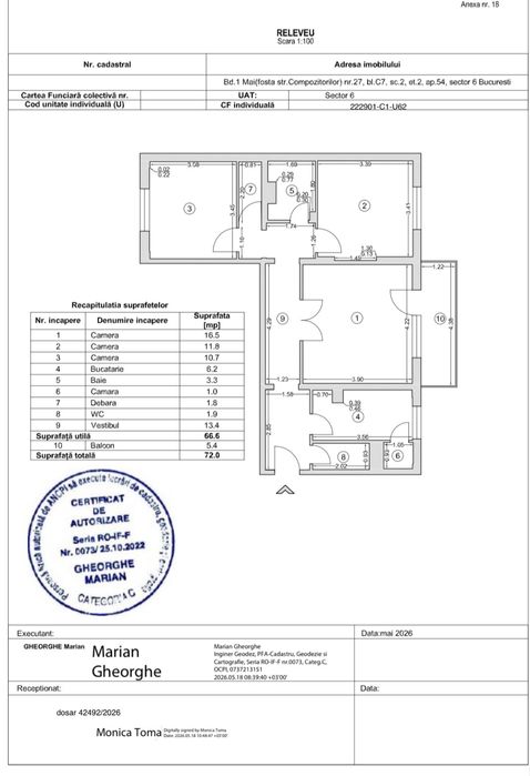 EXCLUSIVITATE Public Imob 3 camere 2/10 DECOMANDAT 1980 Stradal  Drumul Taberei-1MAI (COMPOZITORILOR)