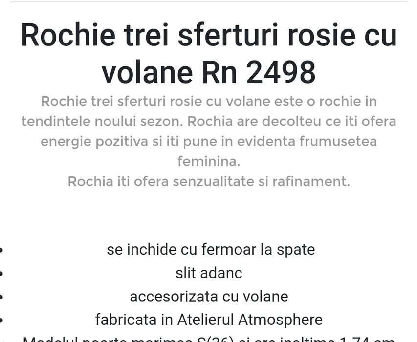 Rochie roșie ATMOSPHERE