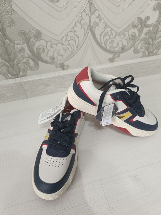 Кроссовки Lacoste loo1 contrasting white -blue оригинал