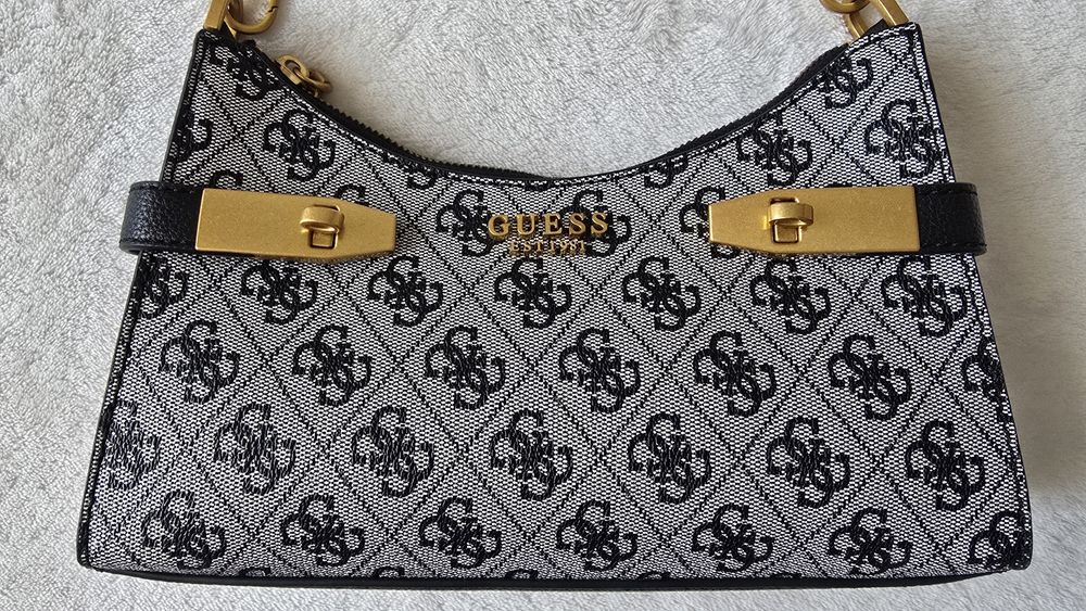 Poseta Guess Logo Gri