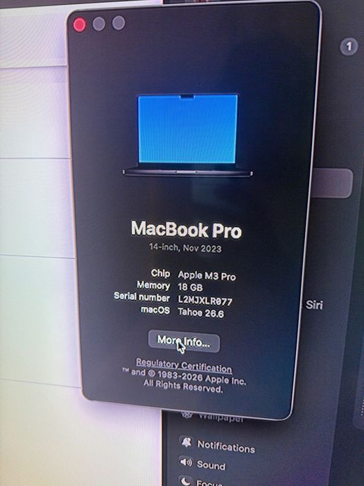 MacBook Pro 14" M3 Pro (18GB / 512GB) Space Black