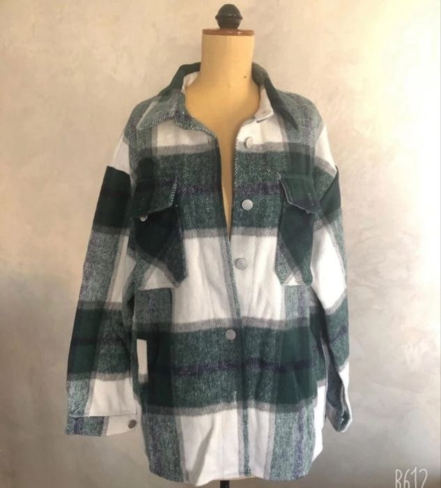 Връхна риза зелена, розова, синя риза райе