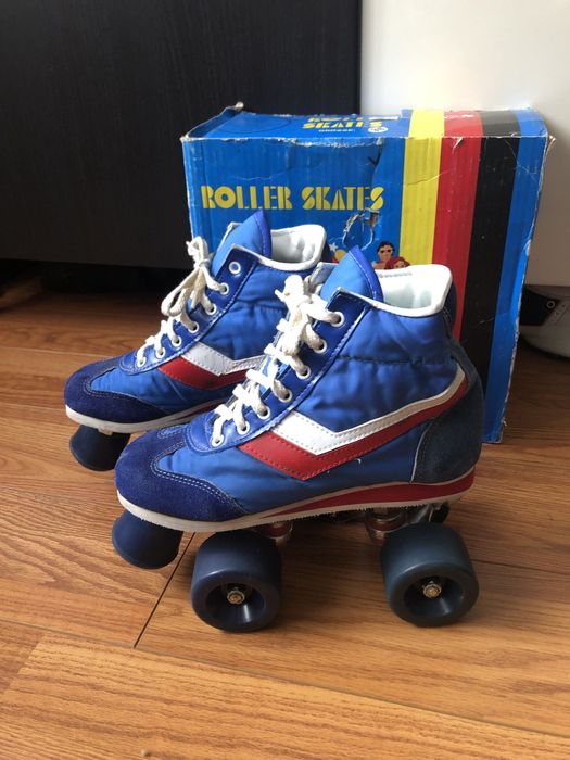 Patine cu rotile retro piele Roller Skates Germany mărime 36