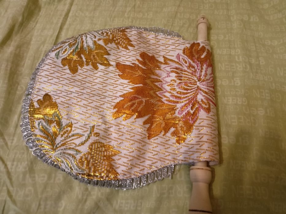 Шапка на чайник и веер из ткани