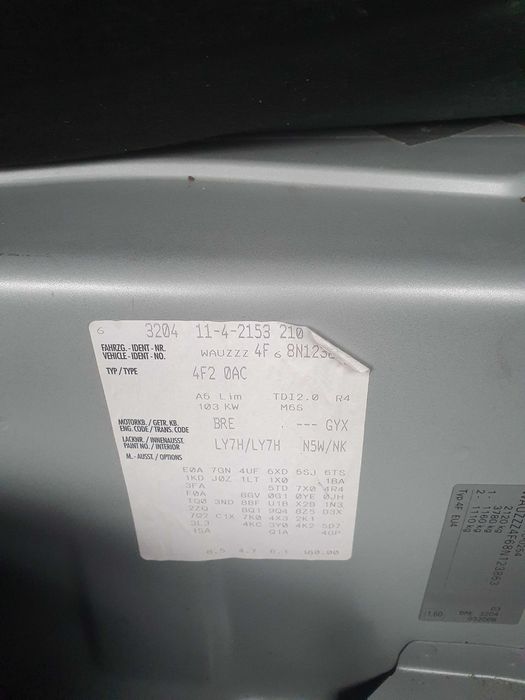 Fata completa / Piese dezmembrari Audi A6 C6 2.0 diesel