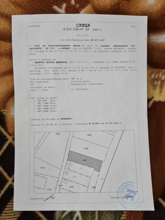 Парцел вилна зона с. Кичево