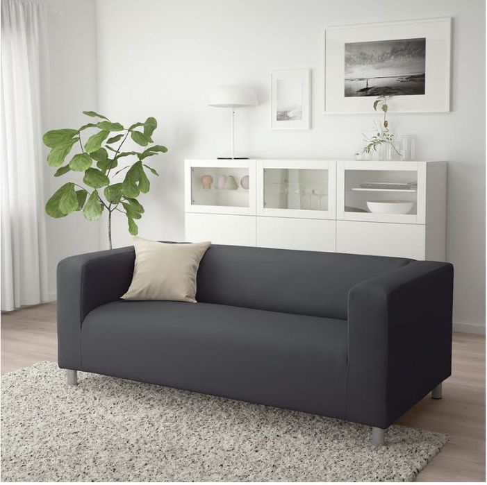 KLIPPAN Canapea 2 locuri, Vissle gri IKEA / stare excelentă / 800 lei