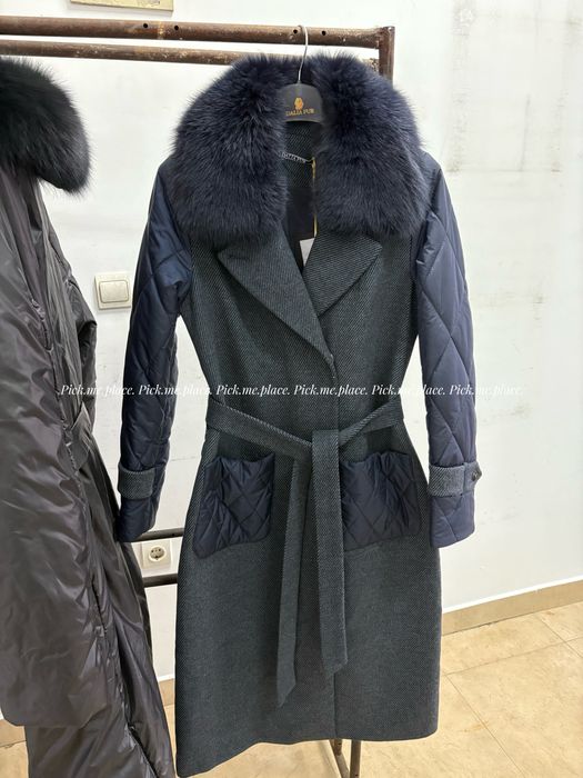 Шушляково яке якета с естествен косъм лисица