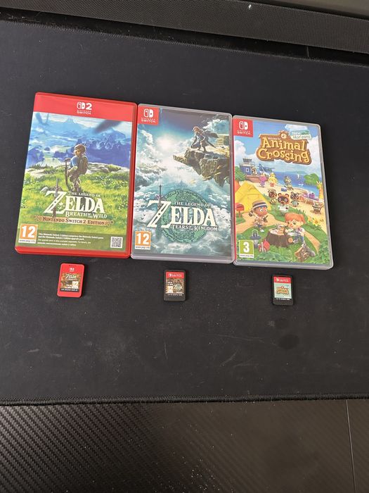 Jocuri Nintendo Switch 2 [Zelda BOTW + TOTK + Animal Crossing