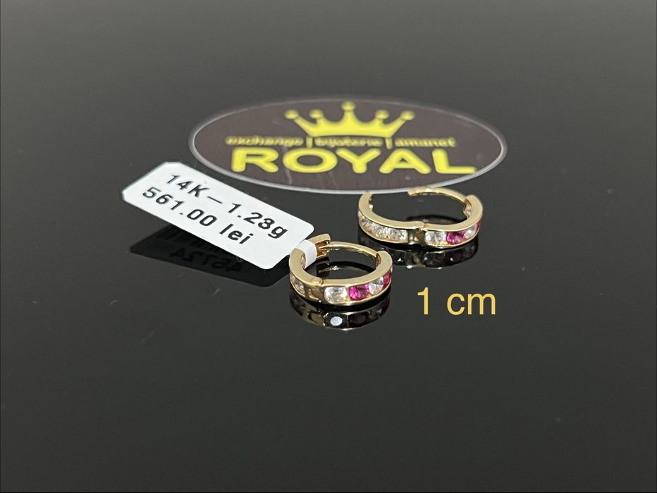Bijuteria Royal CB : Cercei copil aur 14k  1,23 grame