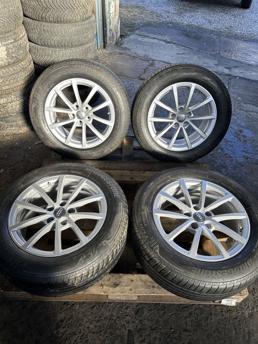 Jante originale Audi A6 cu anvelope vara 225/60 R17 si senzori