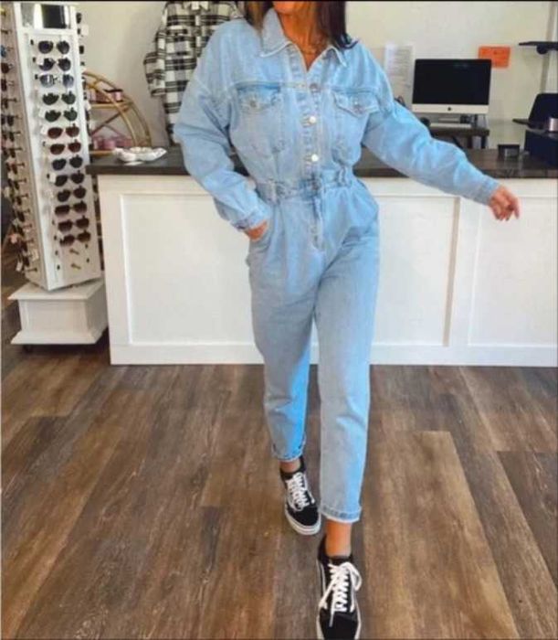 Salopeta din blugi albastra