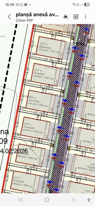 Teren 500 mp, pregătit pt autorizare construire in Sura Mică
