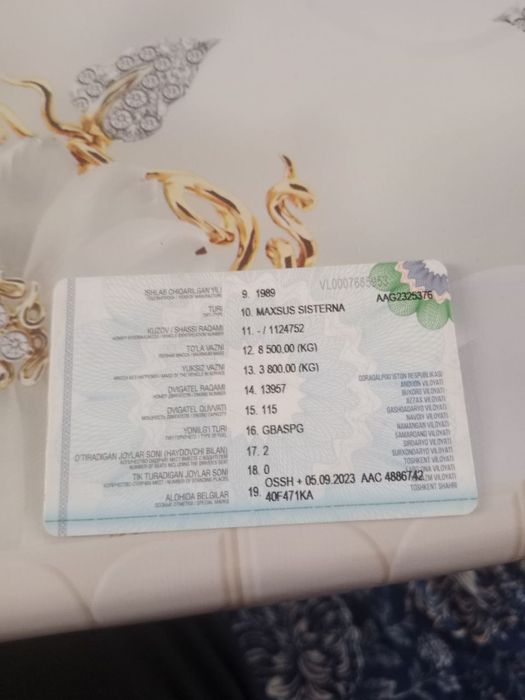 Assenizator sotiladi