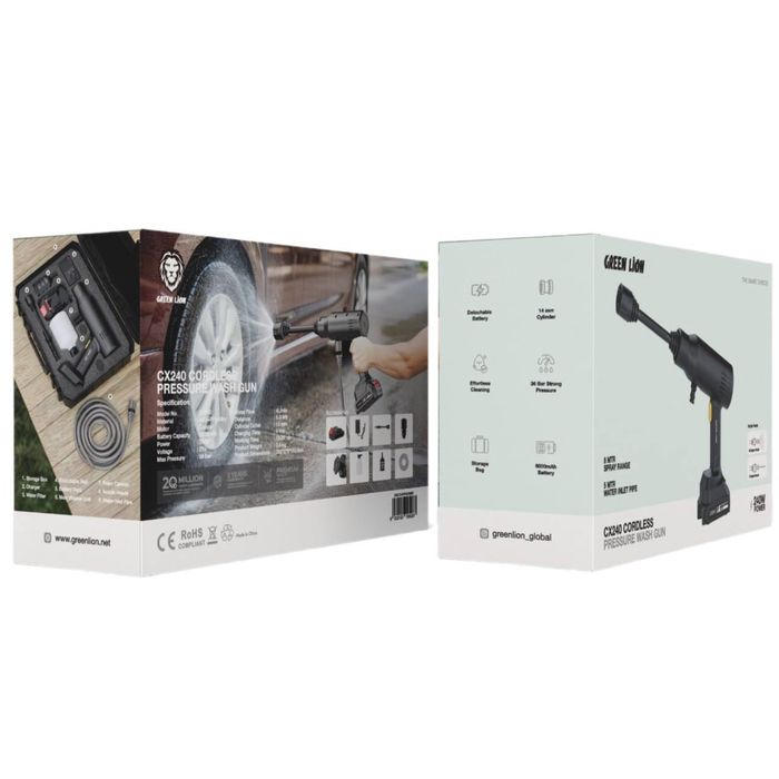 Green lion CX-240 Cordless Pressure Wash Gun 36 Bar