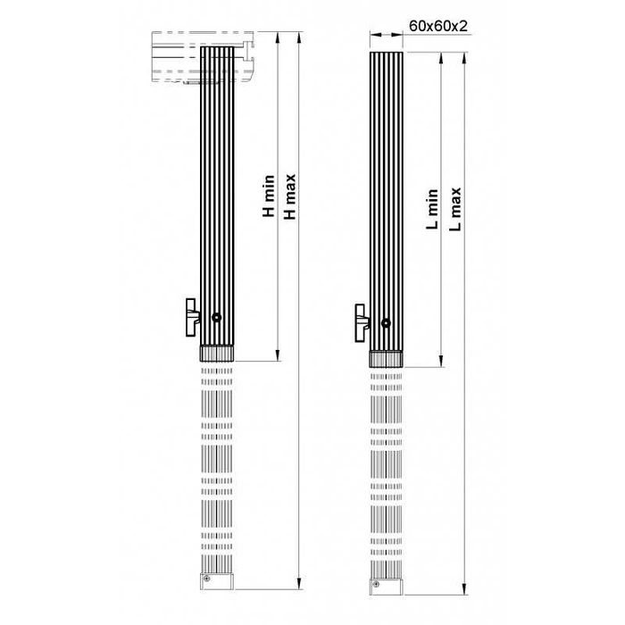 Picioare reglabile/telescopice podium scena gradene