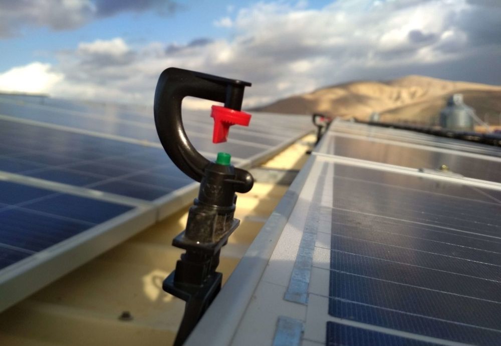 установка промывочный системы для солнечных панелей