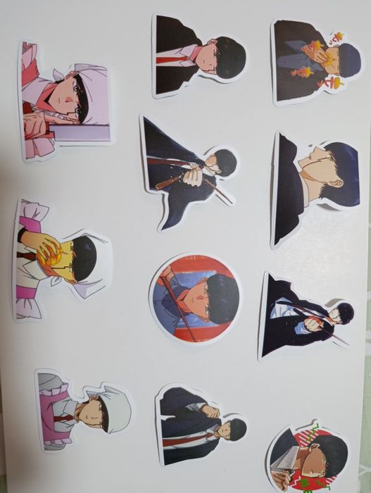 Аниме наклейки:Магия и мускулы;Магическая битва 1шт 1000сум