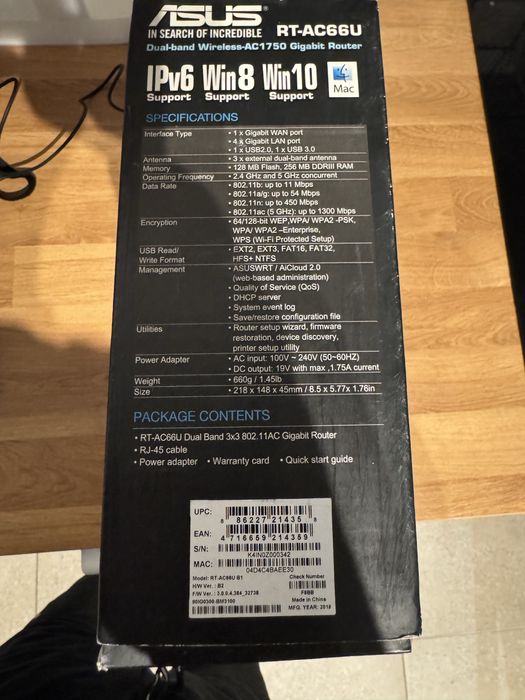 Router ASUS RT-AC66U AC1750 Gigabit – Dual Band – în cutie