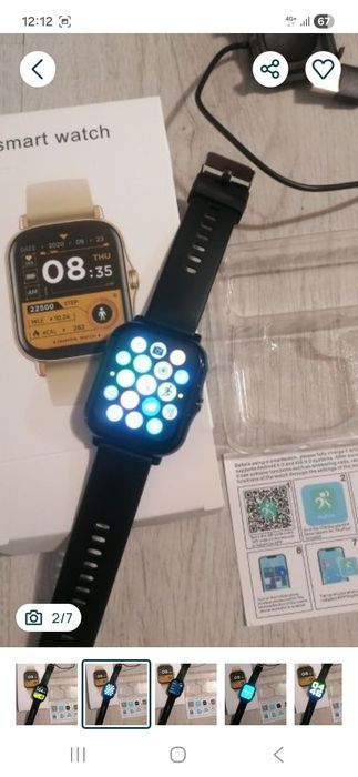 Ceas sport cu ecran tactil, ecran HD TFT de 4.65 cm, corp aliaj, curea TPU, nou