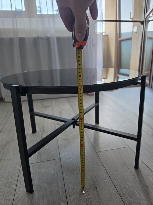 Masa sticla neagra cafea