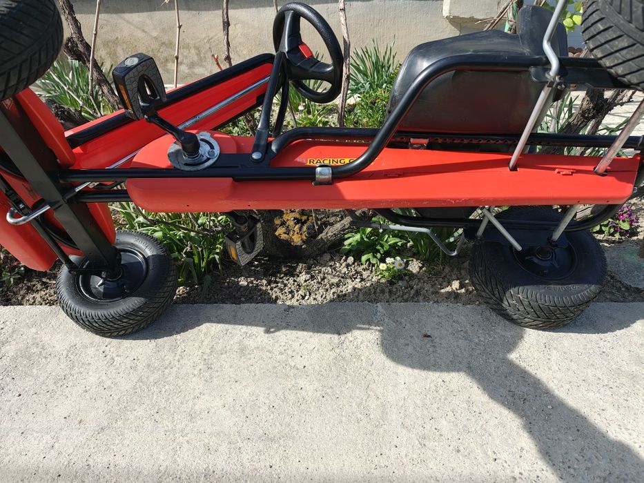 Cart/Kart cu pedale PUKY F1 pt. copii 6 la 12 ani negru