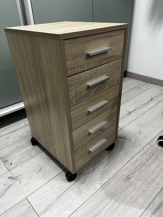 Comoda / dulap de birou cu roti si 5 sertare