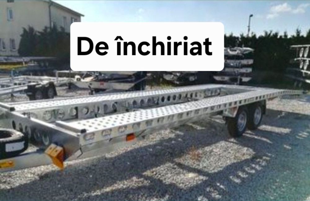 Inchiriez trailer dublu de inchiriat platforma remorca auto 2 pozitii