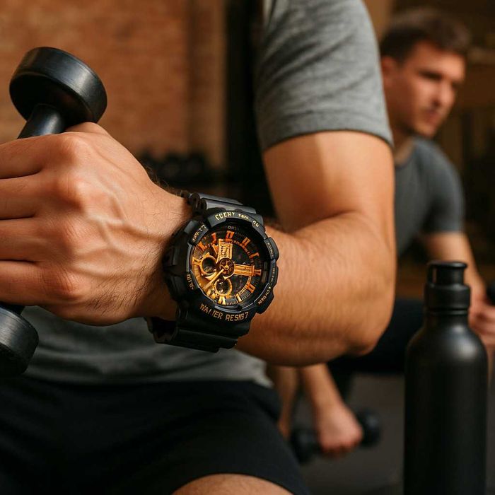 Водоустойчив спортен часовник с LED дисплей SPORT WATCH