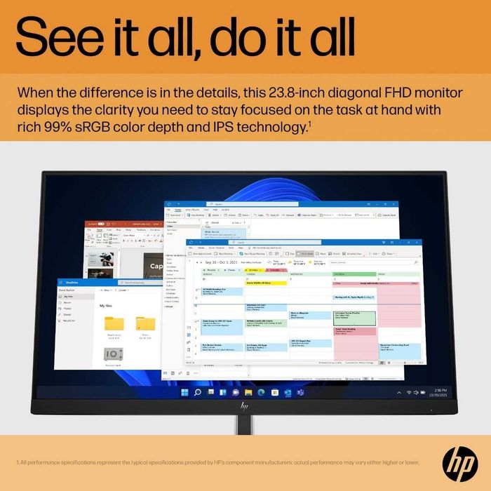 Монитор HP E24 G5 – Нов с 12 месеца гаранция, ярка Full HD картина
