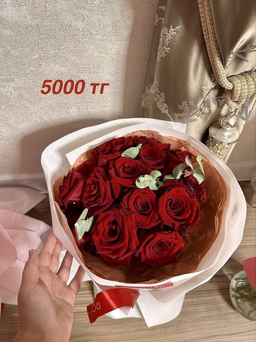 Букеты розы от 5000 тг
