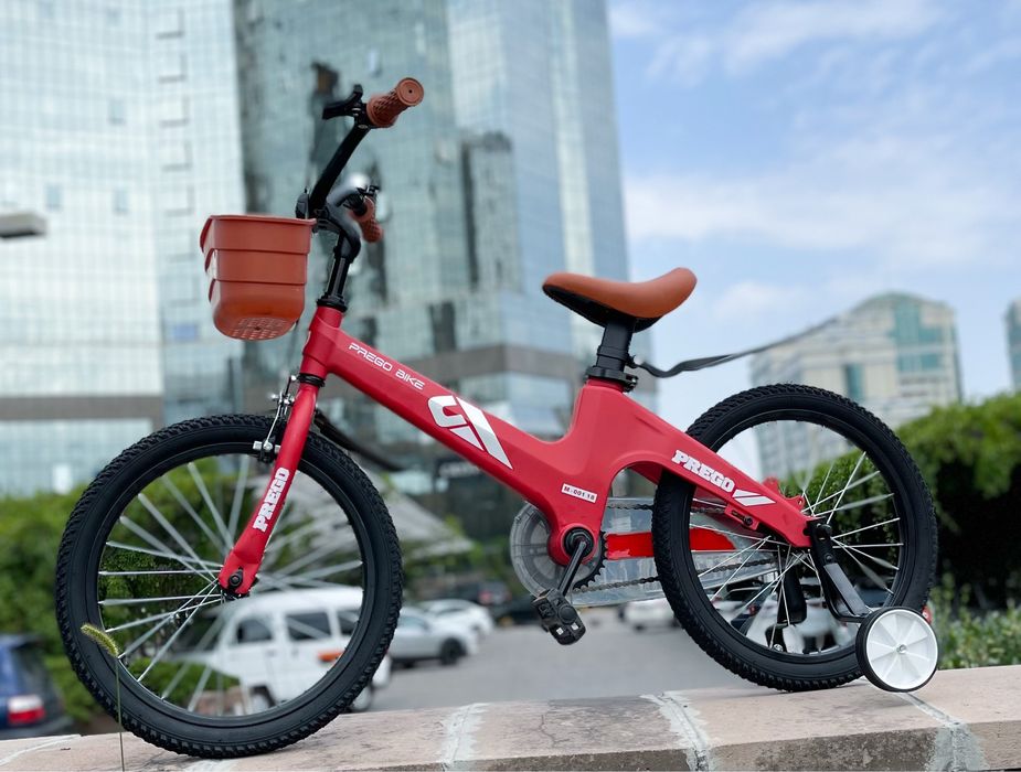 Новый детский велосипед лёгкий алюминий с боковыми колёсами