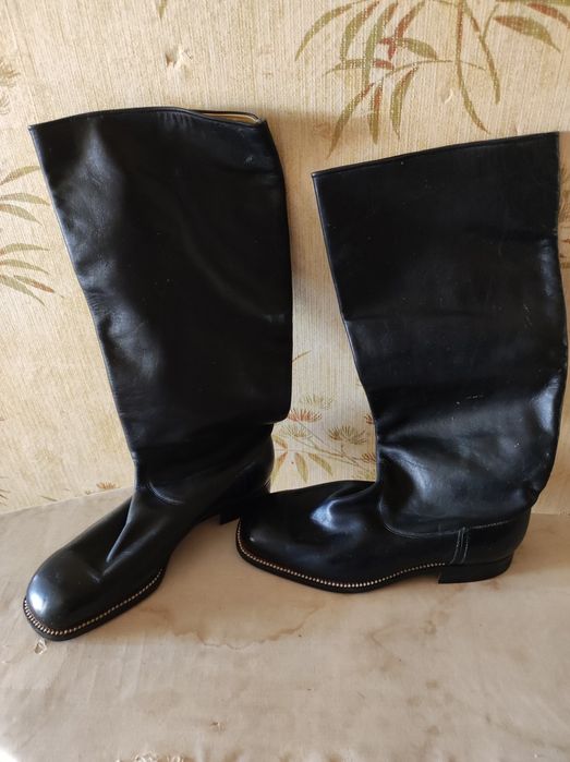 Сапоги демисезонные, кожаные