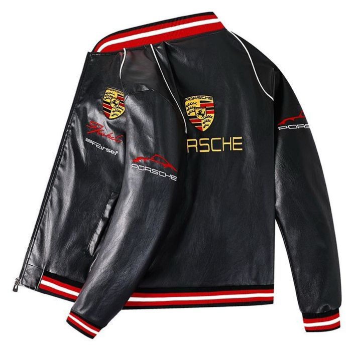 Кожанная можная куртка Porche формула 1 для парней и девушек